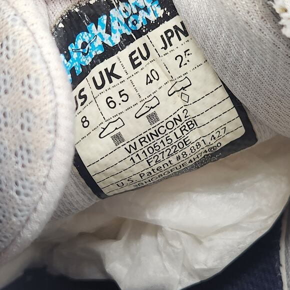 HOKA One One Rincon 2 Womens Sneakers Size 8  Running Trainers Everyday - Picture 7 of 8